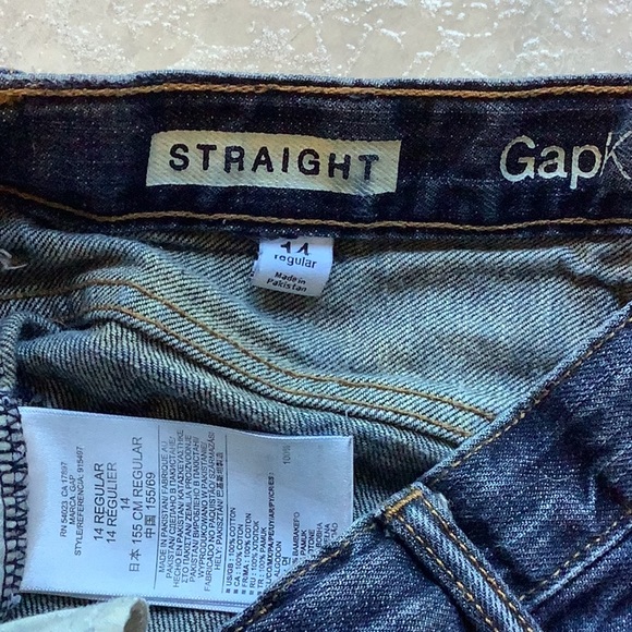 💕 Gap Kids Straight Cut Jeans sz14 Adjustable Waist - Picture 4 of 11